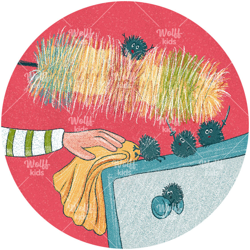 Einzelner Magnet: Staub wischen
